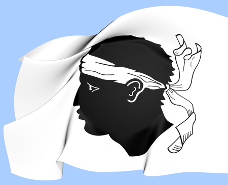 Flag of Corsica  Close Up の写真素材