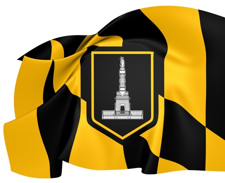 Flag of Baltimore, USA  Close Up   の写真素材