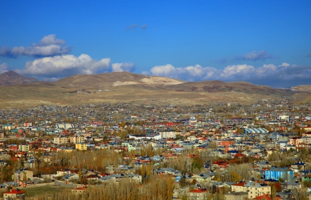 Panoramic View of the Van, Turkey. Autumn.の写真素材