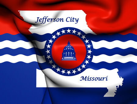 Flag of Jefferson City, USA. Close Up.  の写真素材