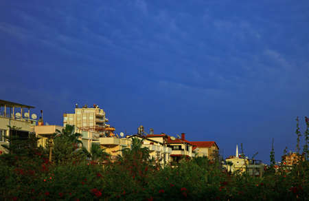 Dwelling Buildings, Front Yard. Day.の写真素材