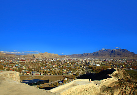 Panoramic View of the Van, Turkey. Spring.