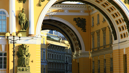 Part of the Arch, Palace Square, Saint Petersburg, Russia.のeditorial素材