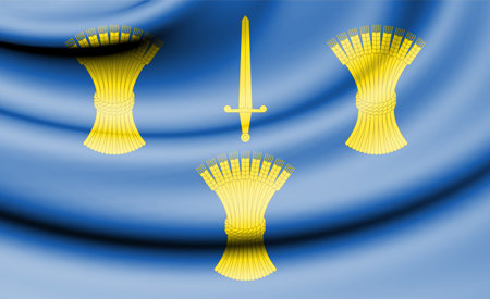 Flag of Cheshire, England. 3D Illustration.の写真素材
