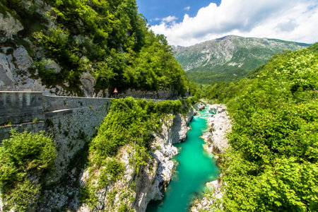 The Soca River is famous for its emerald color.