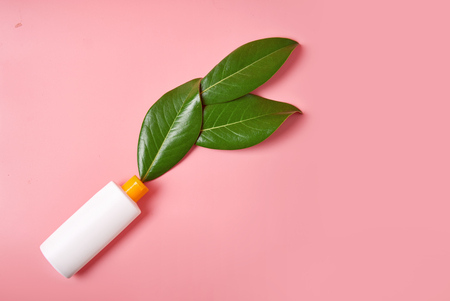 cosmetic skincare nature background flat lay beauty spa product copy spaceの写真素材