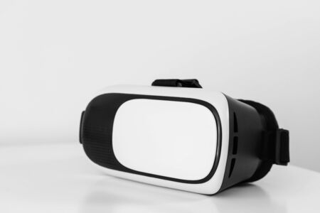 VR set on white background. Future technology of AR