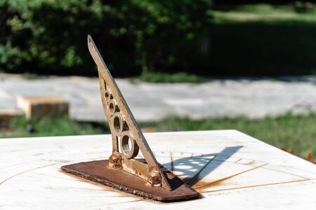 Sun clock in Athens Greece. Astronomical sundial.の写真素材