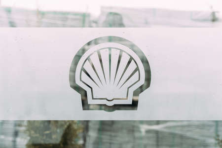 Ukraine, Poltava - 11 January 2022 - Shell Logo. Shell is an Anglo-Dutch multinational oil and gas companyのeditorial素材