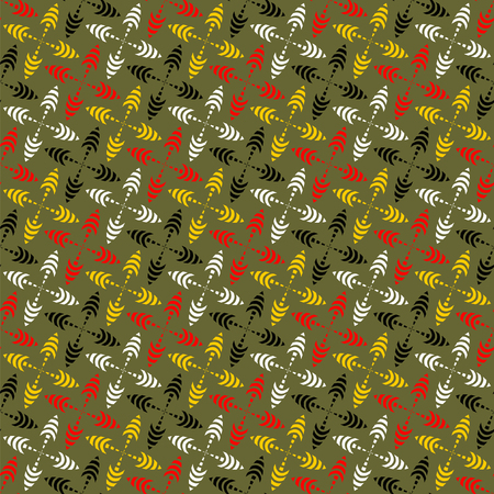 Cheerful seamless pattern with crosses design. Vector.