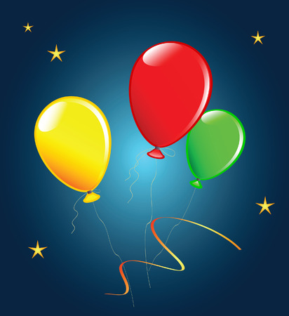 Holiday balloons. Vector illustration. Fully editable.のイラスト素材