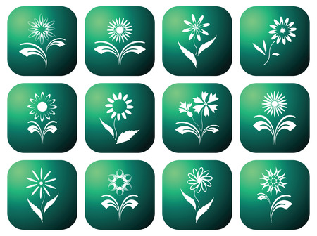 Eco green icons. のイラスト素材