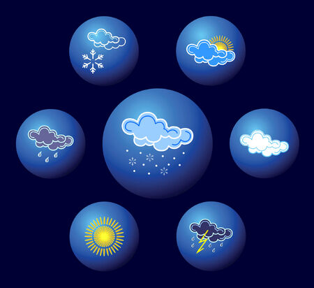 Weather icons. Vector illustration.のイラスト素材