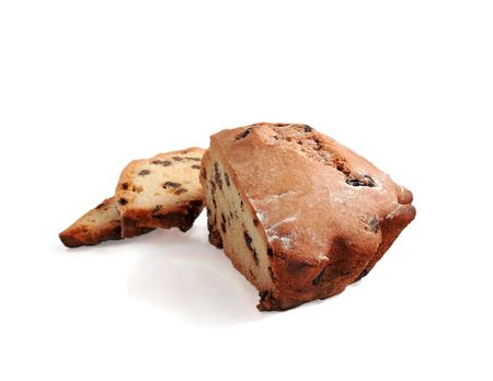 Cupcake with raisins. の写真素材