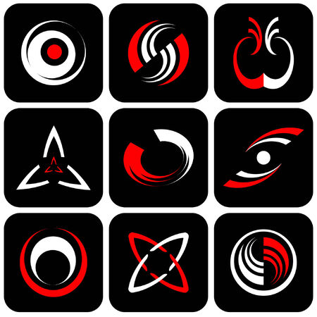 Design elements set. Abstract icons.  illustration.のイラスト素材