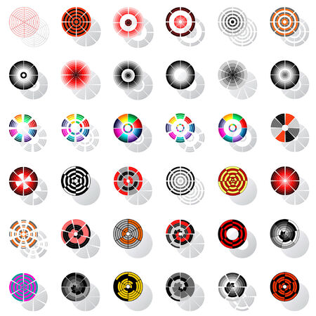 Design elements with rotation.のイラスト素材