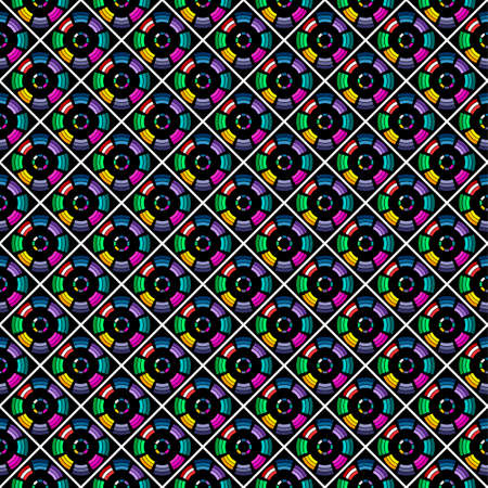 Seamless stylish multicoloured pattern. Vector art.のイラスト素材