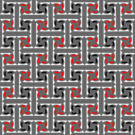 Seamless decorative labyrinthine pattern. Abstract texture with interweaving effect. のイラスト素材