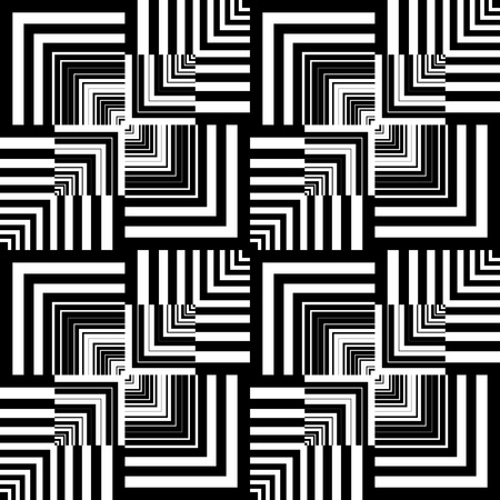 Seamless op art pattern. Geometric texture. のイラスト素材