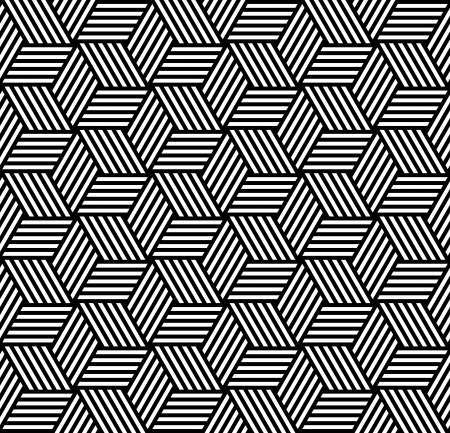 Seamless geometric pattern in op art design. Vector art.のイラスト素材