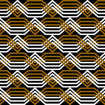 Seamless geometric texture. Interlacing pattern art.のイラスト素材