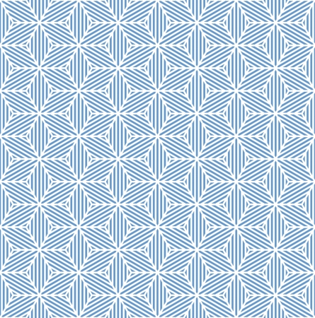 Seamless blue geometric texture. Striped diamonds pattern. Vector art.のイラスト素材
