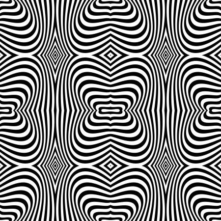 Seamless op art texture. Zebra pattern design. Vector art.のイラスト素材