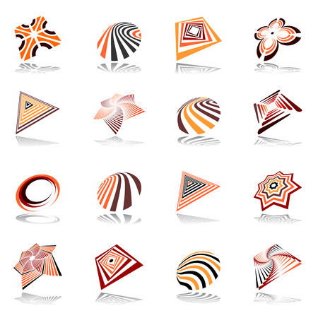 Design elements set. Abstract  icons. Vector art.のイラスト素材