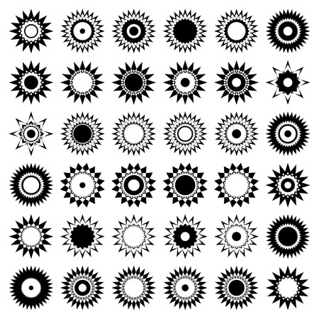 Stars set. Design elements. Vector art.のイラスト素材