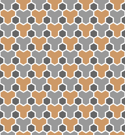 Seamless geometric texture. Hexagons pattern. Vector art.のイラスト素材
