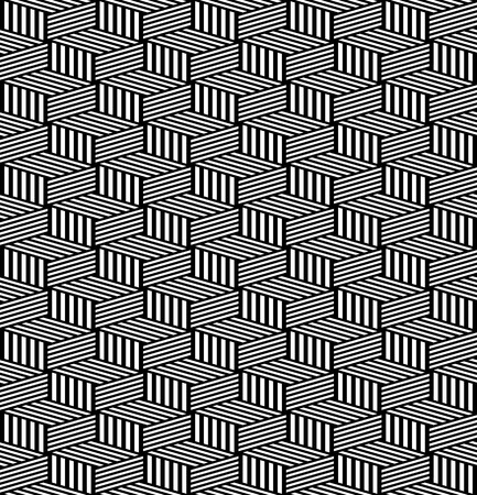 Seamless geometric texture. Op art pattern. Vector art.のイラスト素材