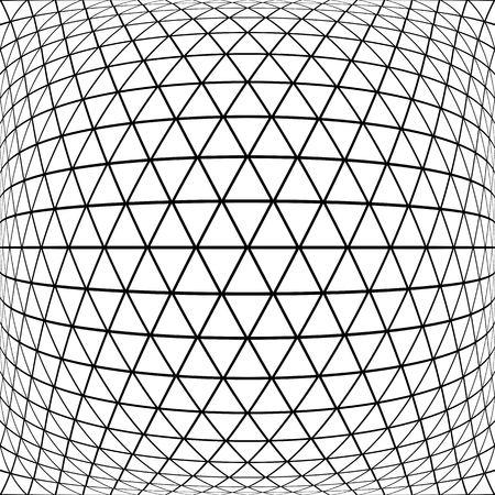 Triangles, diamonds and  hexagons pattern. 3D geometric latticed texture.  Vector art.のイラスト素材