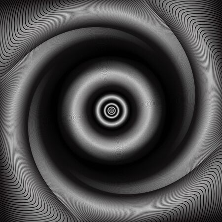 Abstract torsion and rotation movement. Illustration.の写真素材