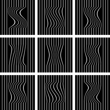 White lines on black backgroundのイラスト素材