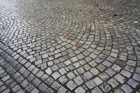 Stone pavement texture. Paving pattern.の写真素材