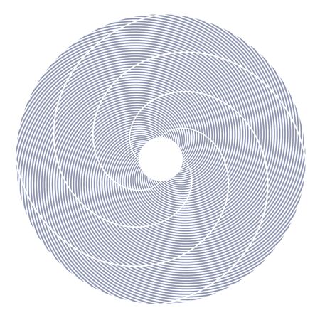 Circle design element. Lines rotation pattern. Abstract textured background. Vector art.のイラスト素材