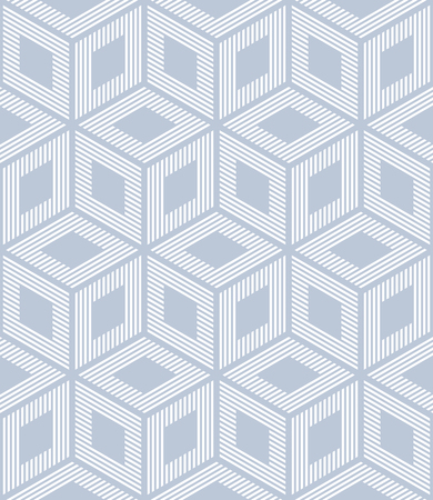 Seamless op art pattern. 3D optical illusion. Geometric texture. Vector illustration.のイラスト素材