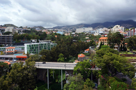 View of Funchal, Madeira island, Portugal.のeditorial素材