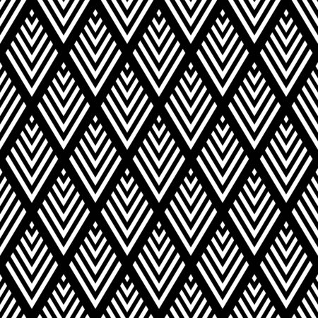 Seamless diamonds geometric pattern. Vector art.
