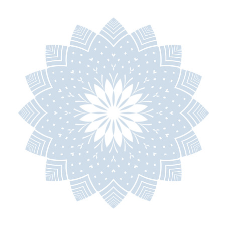 Snowflake pattern. Winter design element. Vector art illustration.のイラスト素材