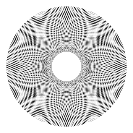 Geometric pattern in circle shape. Dots texture. Vector art.のイラスト素材