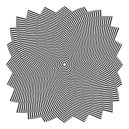 Abstract rotation design. Zigzag lines pattern. Vector art.のイラスト素材