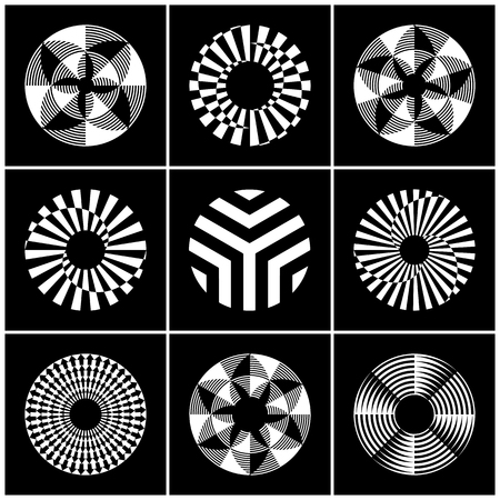 Design elements set. Abstract circle icons. Vector art.のイラスト素材