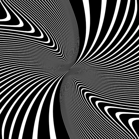 Abstract op art design. Wavy lines pattern and texture. Vector illustration.のイラスト素材