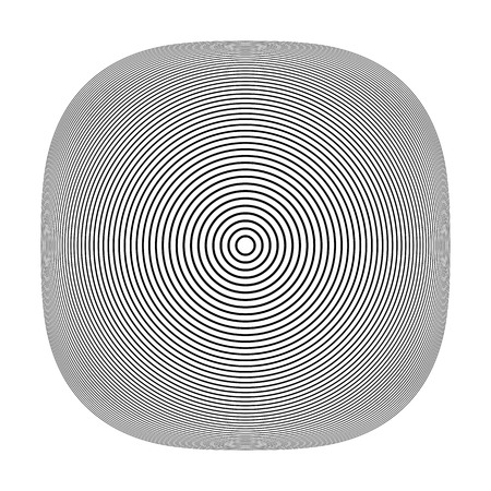 Abstract geometric 3D shape. Circle lines texture. Vector art.のイラスト素材