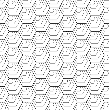 Seamless hexagons pattern. Geometric texture. Vector art.のイラスト素材