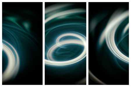 Lines movement. Set of vertical banners. Abstract decorative triptych. Illustration.