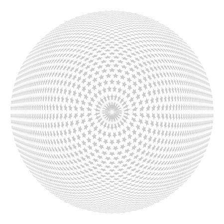 Convex stars pattern. Circle design element. Vector art.のイラスト素材