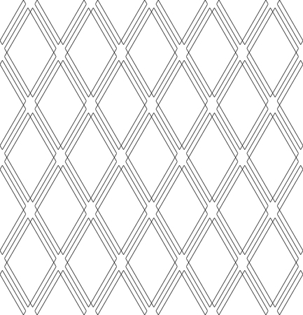 Seamless diamonds pattern. Geomrtric texture. White textured background. Vector art.のイラスト素材