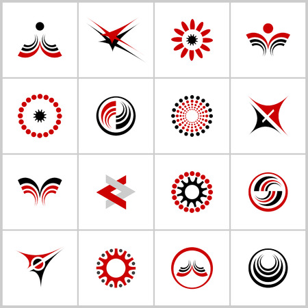 Design elements set. Abstract icons. Vector art.のイラスト素材